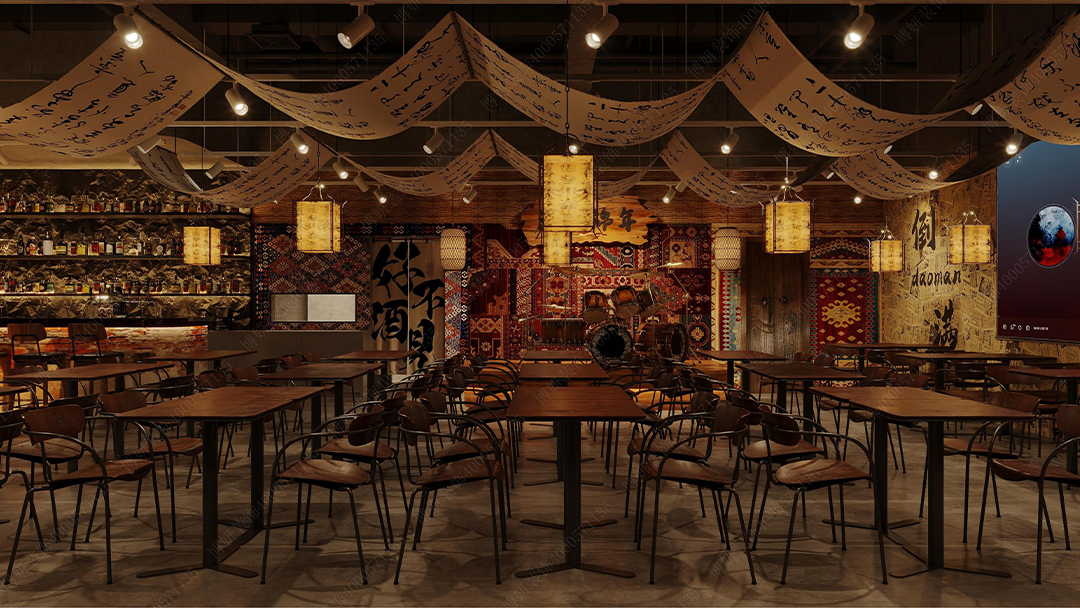 杭州古典中式餐廳裝修設(shè)計(jì)