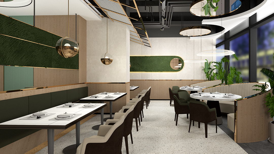 杭州庭院式中式餐廳裝修設(shè)計(jì)