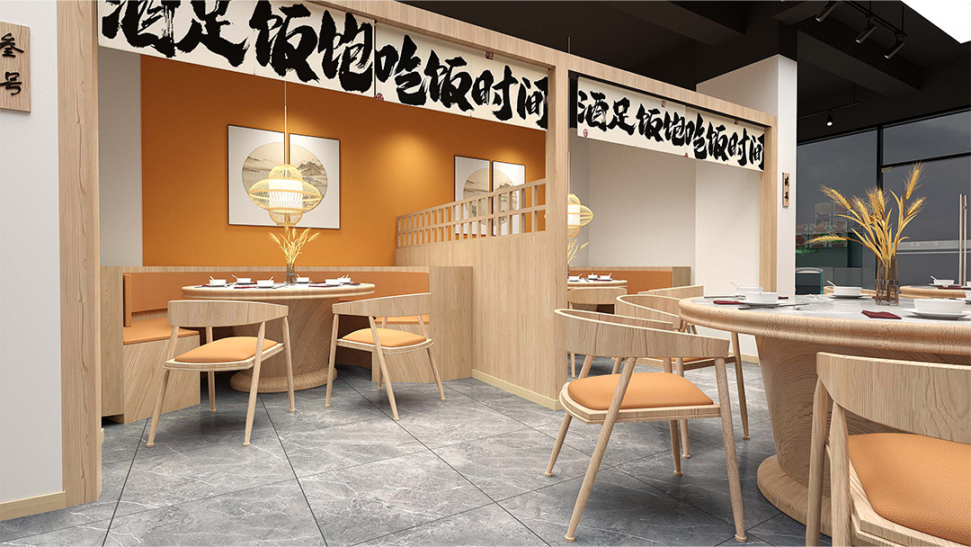 杭州簡約中式餐廳裝修設(shè)計