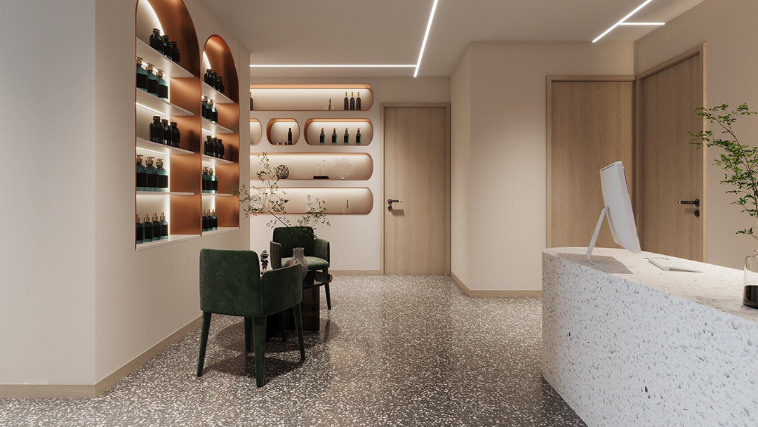 杭州現(xiàn)代簡約美容院裝修設(shè)計