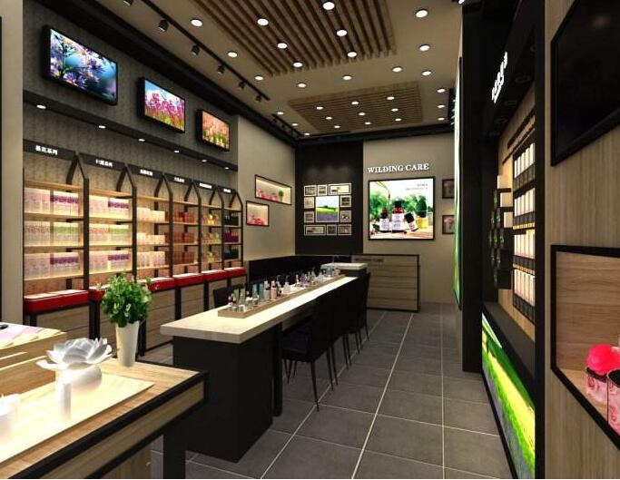 杭州化妝品專賣店裝修，專業(yè)店鋪裝修公司，打造人氣化妝品店