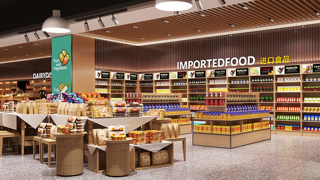杭州進(jìn)口食品超市裝修設(shè)計